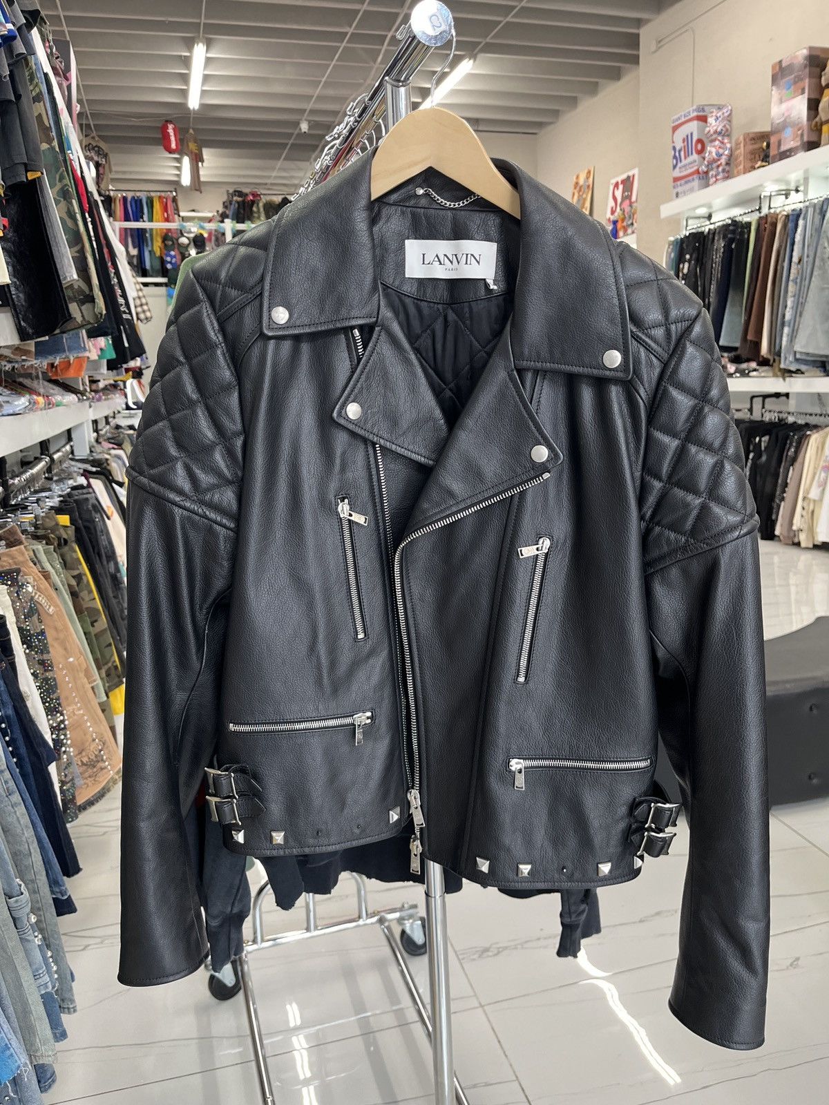 Lanvin Lanvin Gallery Dept Leather Jacket Size US L / EU 52-54 / 3 - 1 Thumbnail