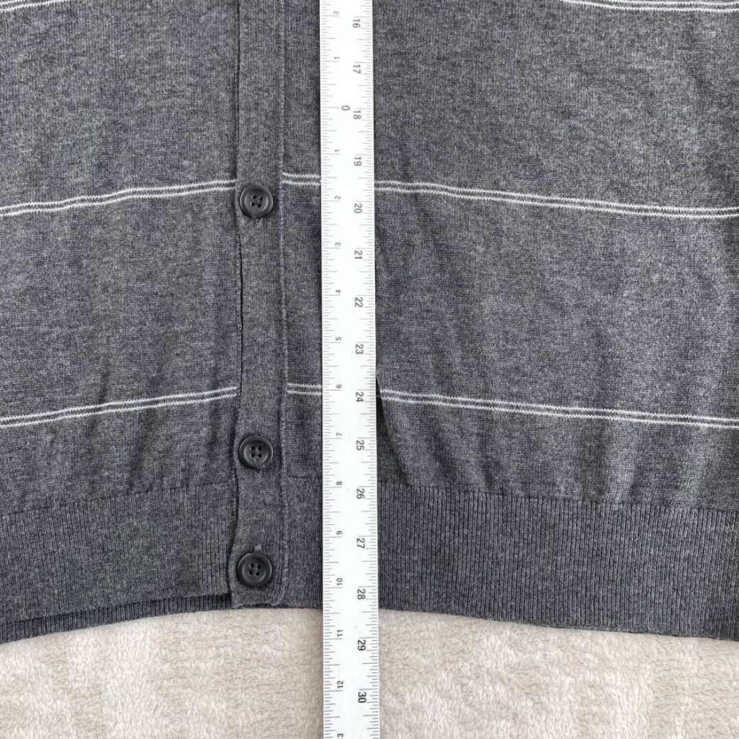 Banana Republic VINTAGE Banana Republic Cardigan Sweater Men XL Gray Striped Preppy NWOT Size US XL / EU 56 / 4 - 6 Thumbnail