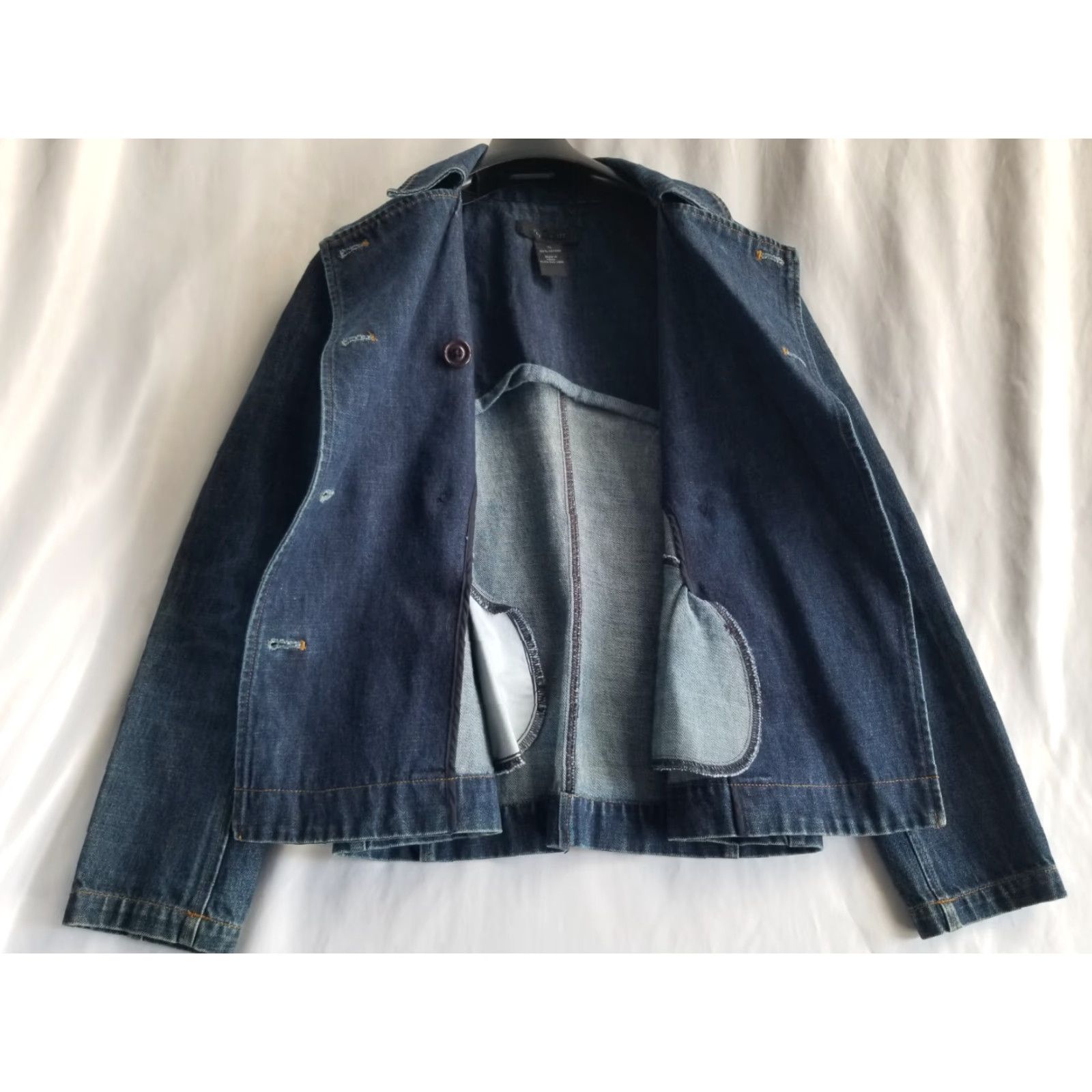 Vintage The Limited Stretch Denim Jacket Women Button Fitted Size Small Blue Denim Jacket Size S / US 4 / IT 40 - 6 Thumbnail