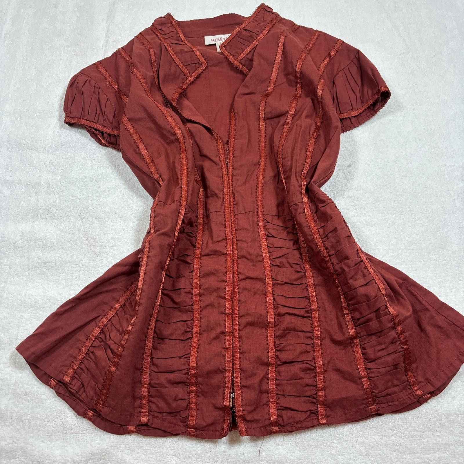 Nice Collective y2k red grunge corset style blouse Size L / US 10 / IT 46 - 2 Thumbnail