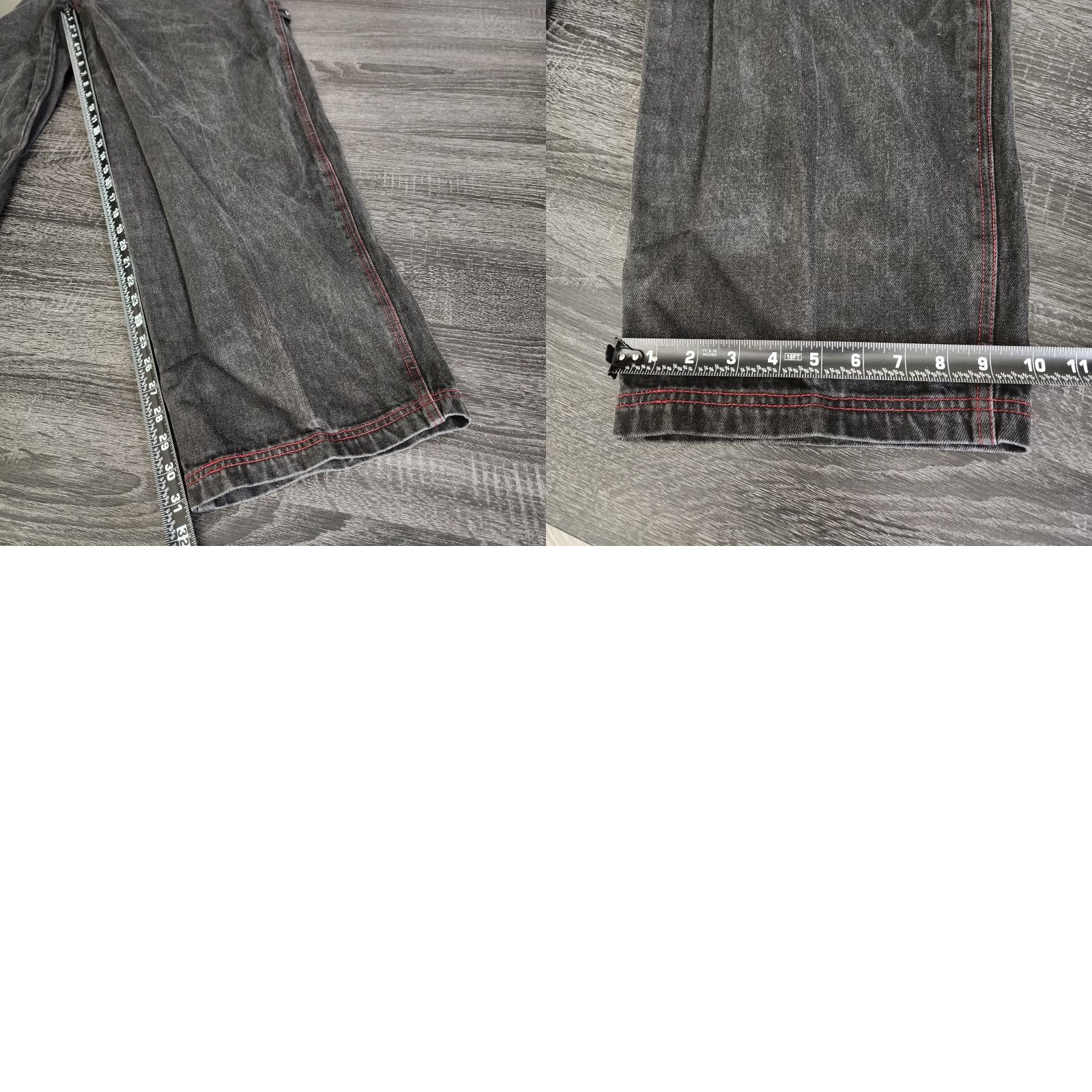 VIBE VINTAGE Vibes Jeans Mens 42x32 Black Red Carpenter Grunge Skater Utility Wide-Leg Size US 42 / EU 58 - 9 Thumbnail