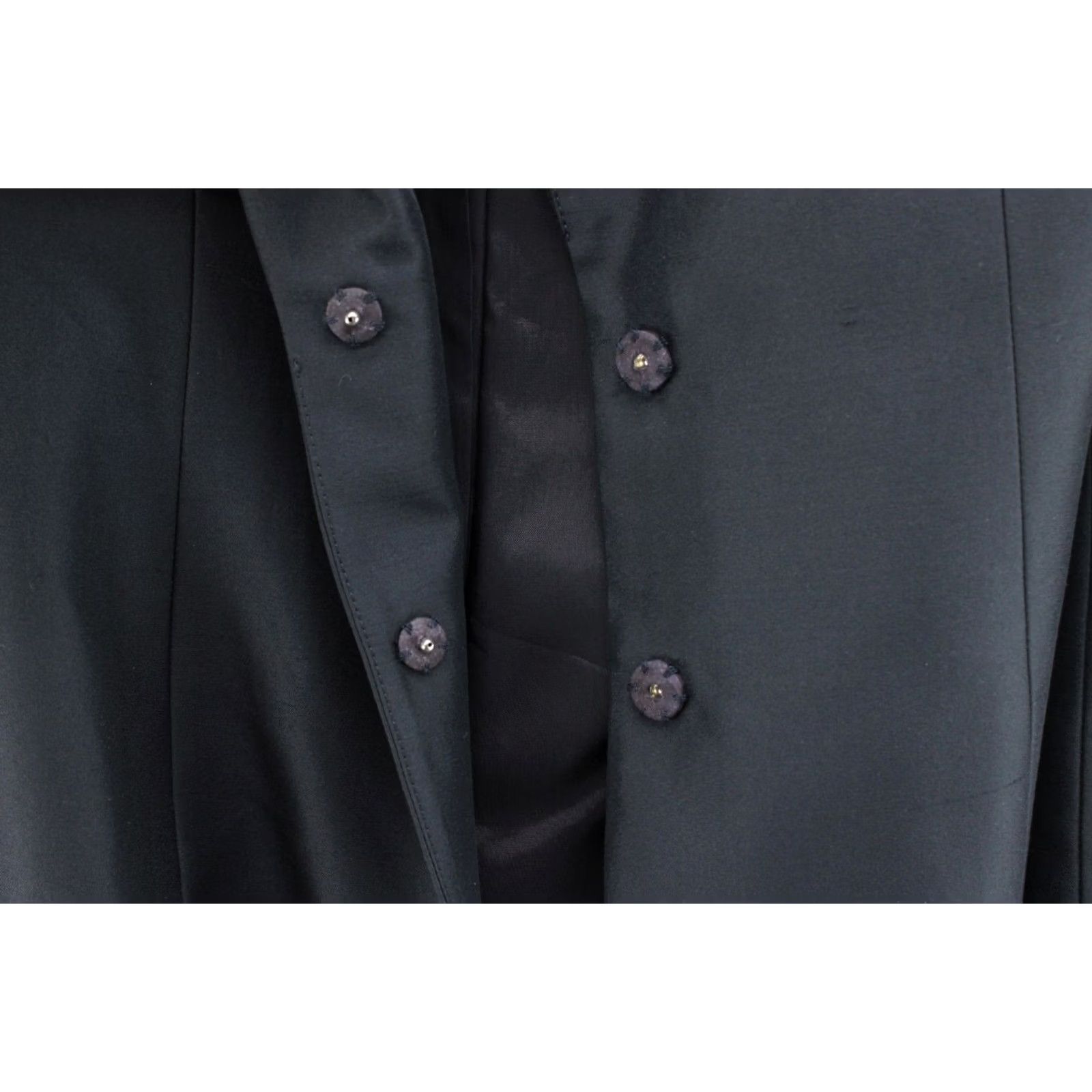 Vintage Tahari Silk Blazer Jacket Womens Size 4 Luxury Fitted Snap Closure Lined Office Blazer, Tahari, Silk, Black, Classic, Regular, 4, Womens Size S / US 4 / IT 40 - 4 Thumbnail