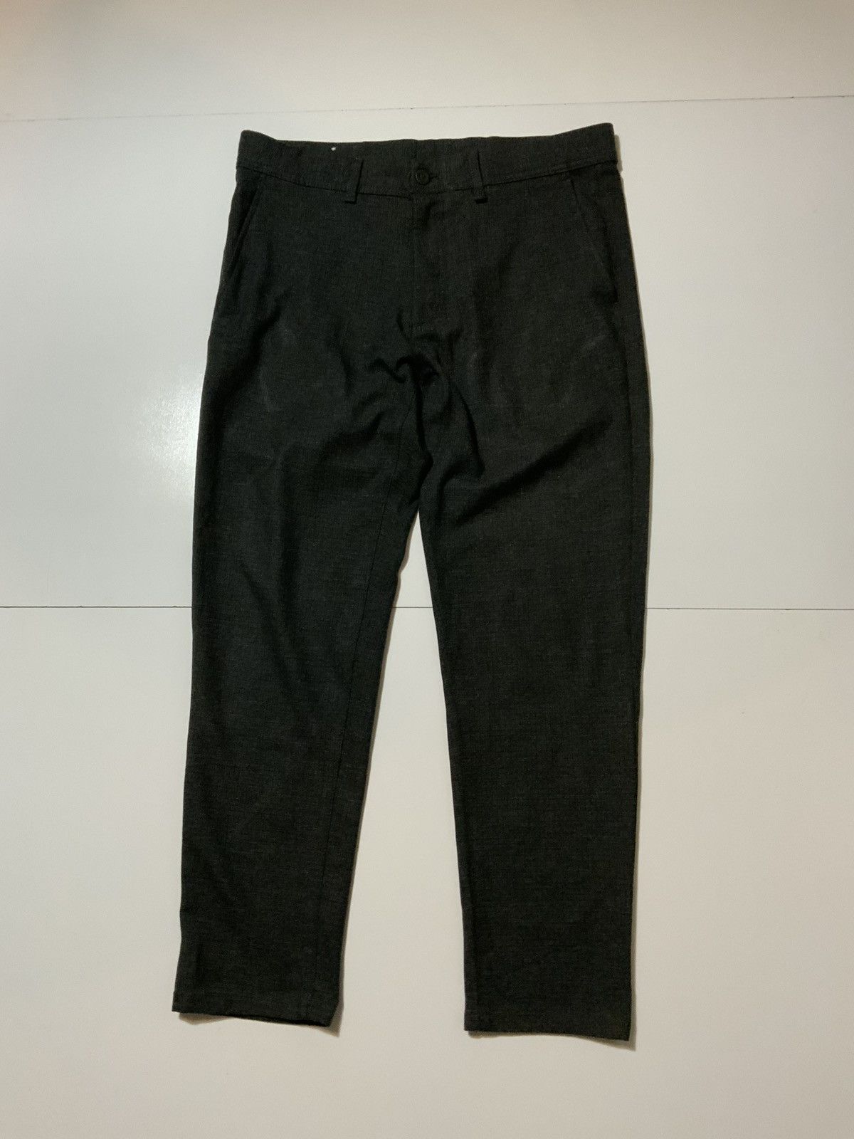 Zara Zara Man Charcoal Stretch Polyester Flat Front Trouser Pants Size US 32 / EU 48 - 1 Thumbnail