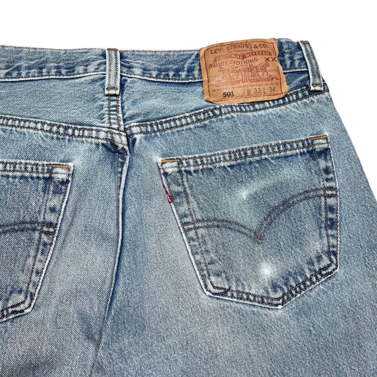 Levi's Vintage 1990s Levi’s 501xx Button Fly Made USA Denim Jeans Size US 30 / EU 46 - 7 Thumbnail
