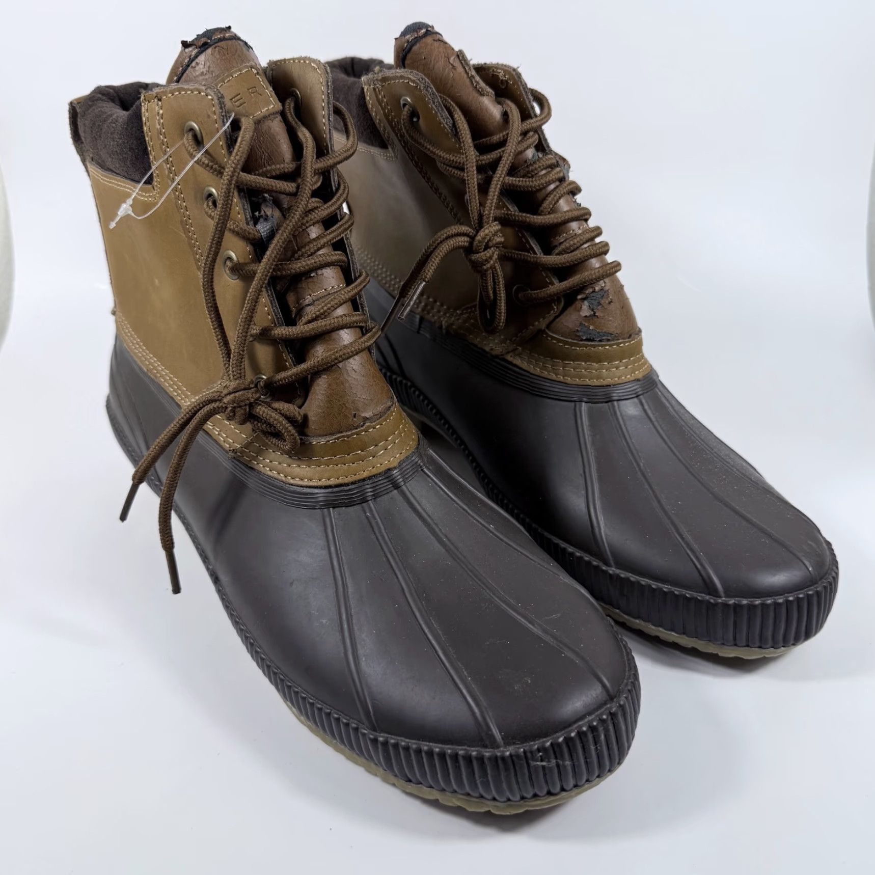 Tommy Hilfiger Tommy Hilfiger Charlie Duck Boots Men Brown Leather Rubber Shell Lace-Up - 13 Size US 13 / EU 46 - 2 Thumbnail