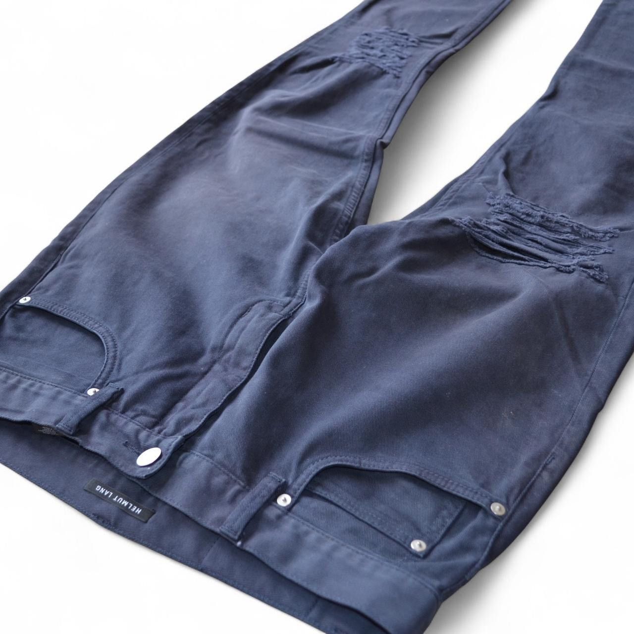 Helmut Lang Helmut Lang dark navy slim denim jeans 100% cotton 32 Size US 32 / EU 48 - 3 Thumbnail