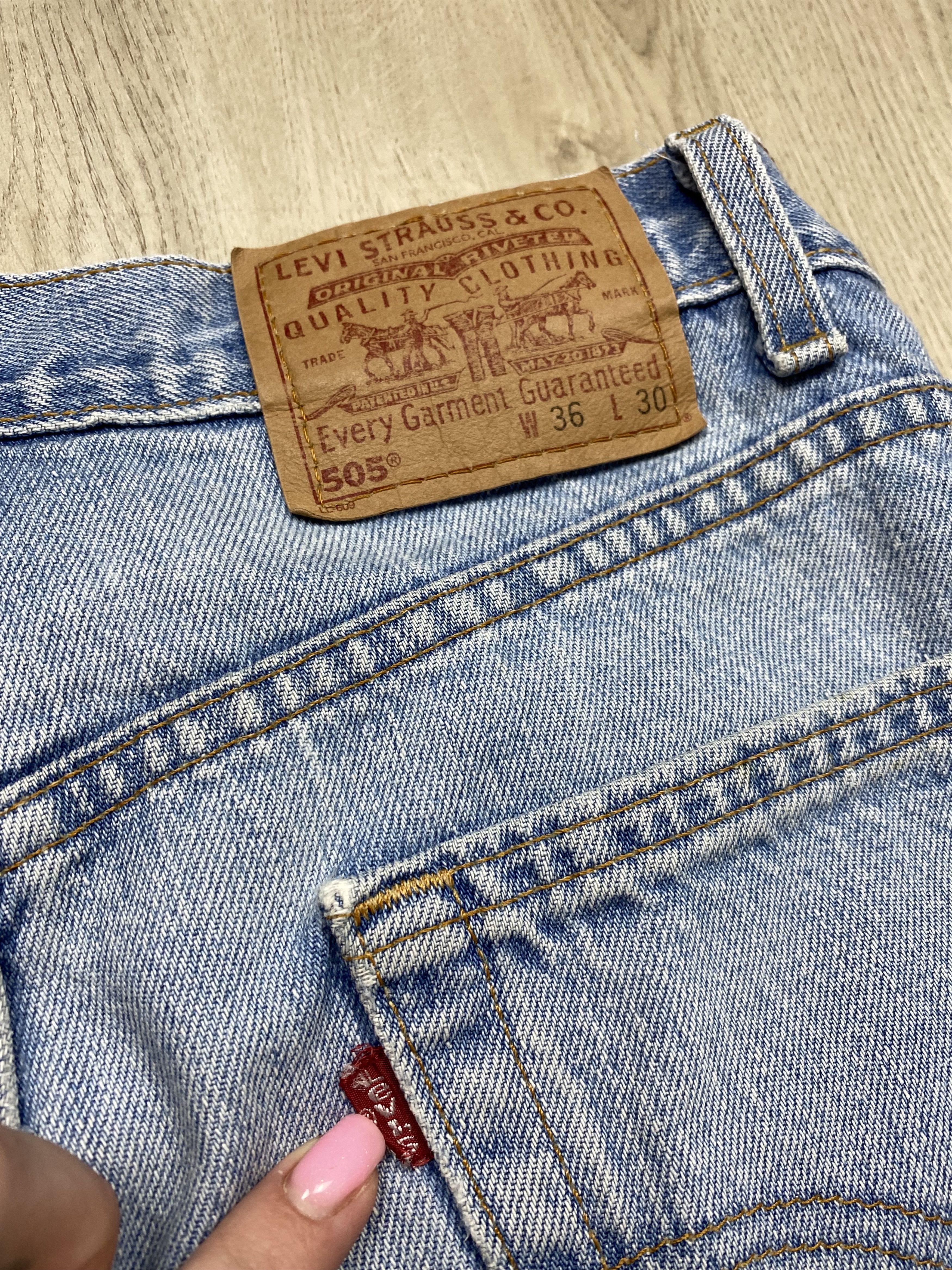 Levi's Levis 505 90s Vintage Blue Denim Pants Jeans Made in USA Size US 36 / EU 52 - 2 Thumbnail