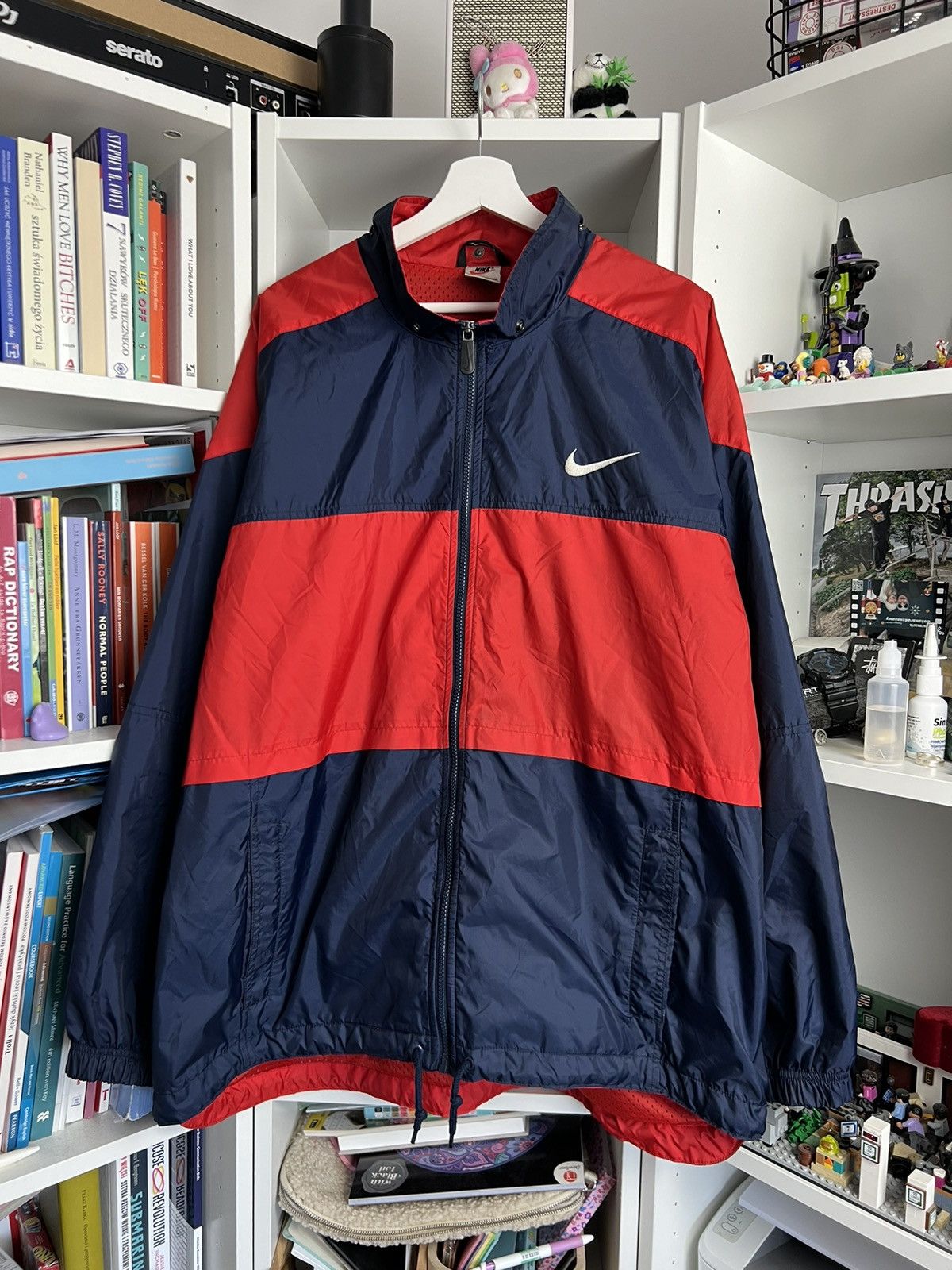 Nike × Vintage Vintage 90s Nike big logo lightweight windbreaker jacket y2k Size US XL / EU 56 / 4 - 2 Thumbnail