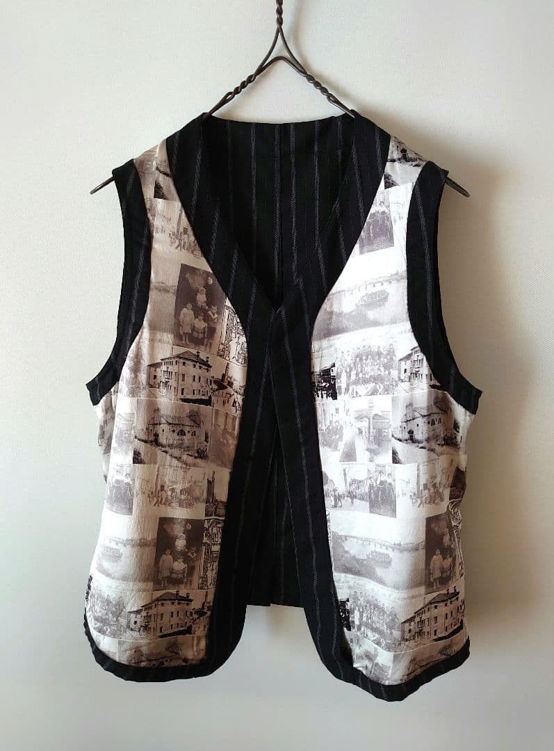 Geoffrey B. Small GEOFFREY B. SMALL／stripe gilet(wool) Size US M / EU 48-50 / 2 - 6 Thumbnail