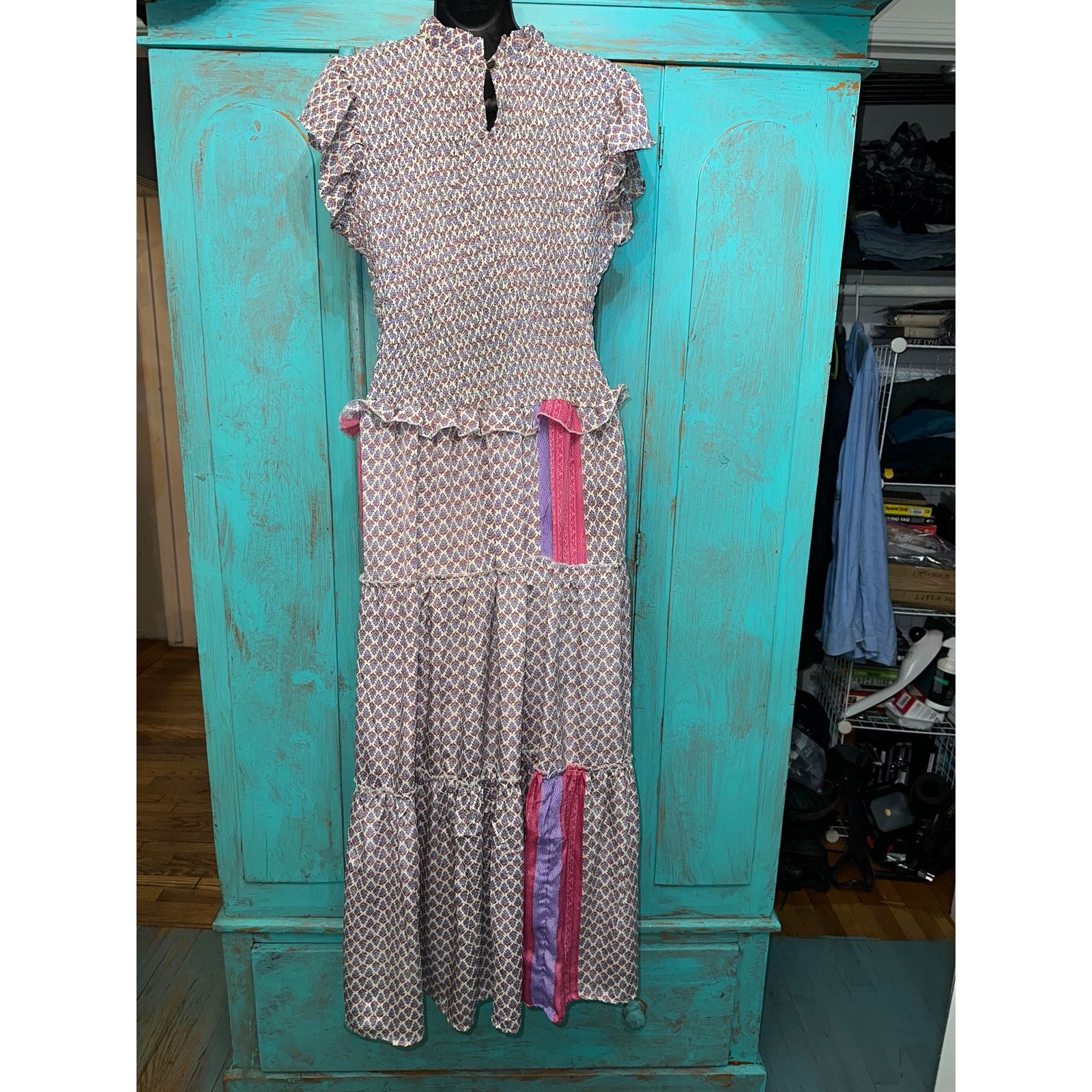 Other PERRY WALKER COLLECTIVE SILK BLEND INDIA PATCH MAXIDRESS Size ONE SIZE - 6 Thumbnail