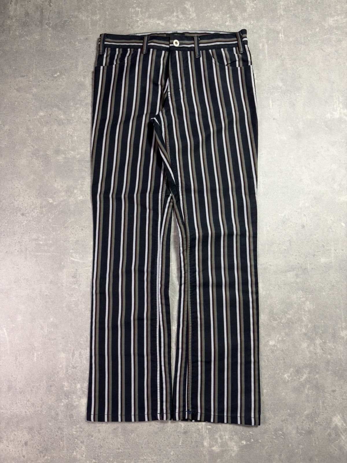 Burberry Burberry Black Label Exclusive Flared Striped Pants 27 28 Size US 27 - 1 Thumbnail