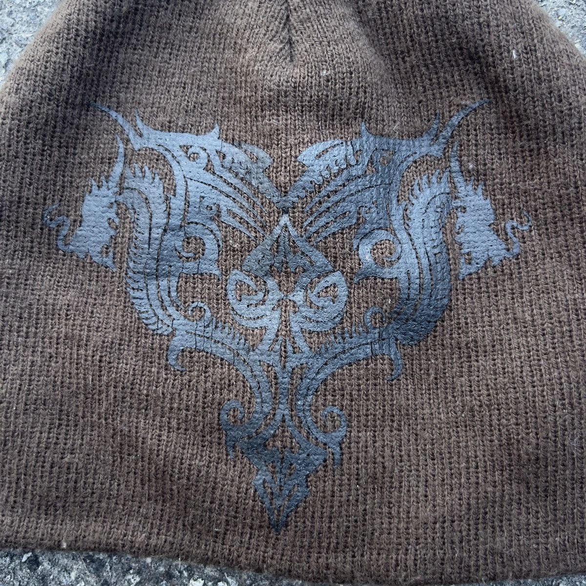 Japanese Brand × Vintage Vintage Tattoo Gothic Beanie Hat Size ONE SIZE - 2 Thumbnail
