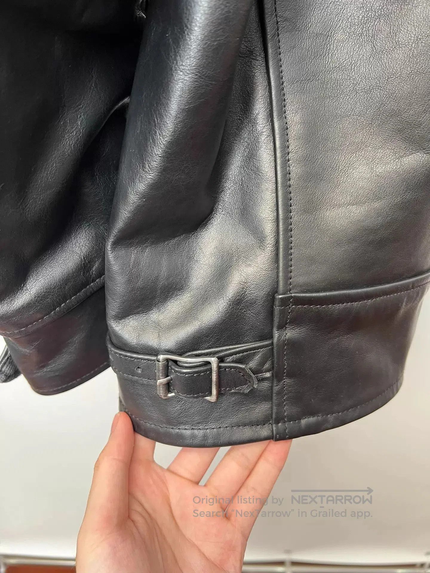 Other Black Leather Jacket Size L. Size US L / EU 52-54 / 3 - 6 Thumbnail