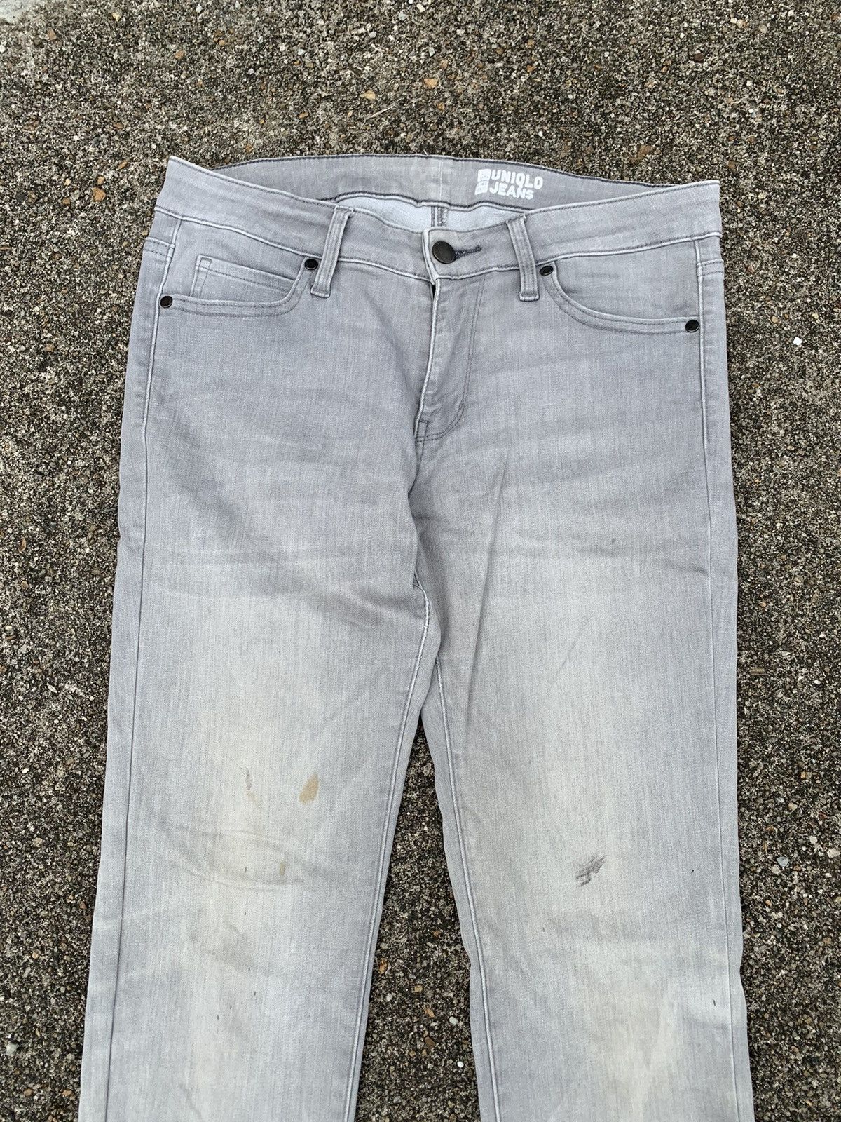 Japanese Brand Steals! Uniqlo Jeans Grey Denim Skinny Fit Size US 30 / EU 46 - 5 Thumbnail
