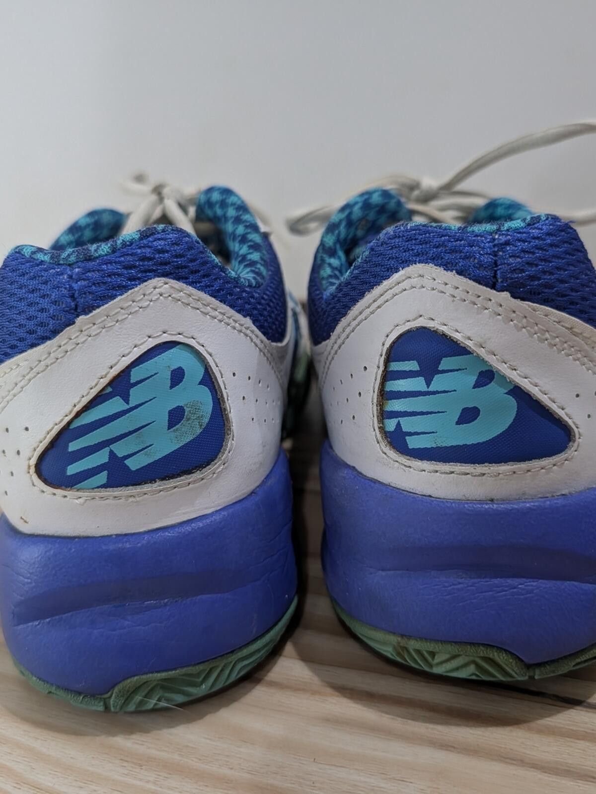New Balance New Balance Blue & White Athletic Sneakers Size US 8 / IT 38 - 3 Thumbnail