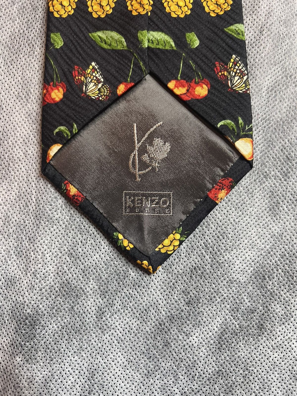 Kenzo Kenzo Fruit Vintage Silk Tie Size ONE SIZE - 4 Thumbnail