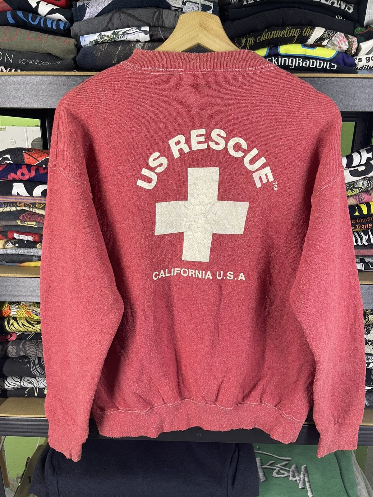 Vintage Vintage Us Rescue California USA Sweashirt Size US M / EU 48-50 / 2 - 7 Thumbnail