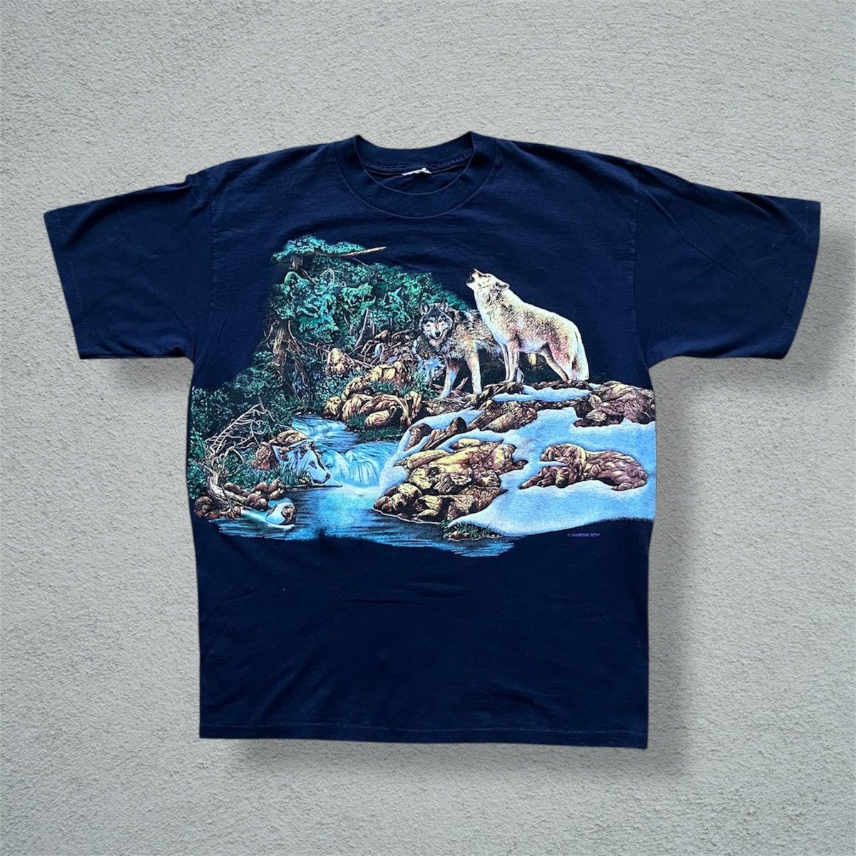 Other Vintage 90s Wrap Around Wolf Nature Tee Shirt Animal Habitat Size US L / EU 52-54 / 3 - 2 Thumbnail