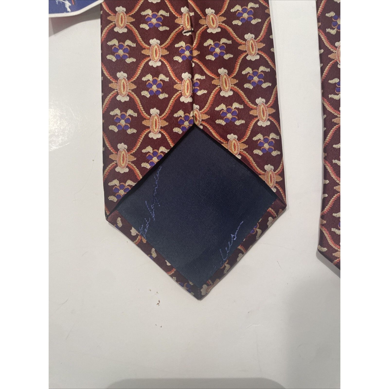 TED LAPIDUS TED LAPIDUS MEN'S Abstract SILK MULTICOLOR NECKTIE HANDMADE Size ONE SIZE - 4 Thumbnail