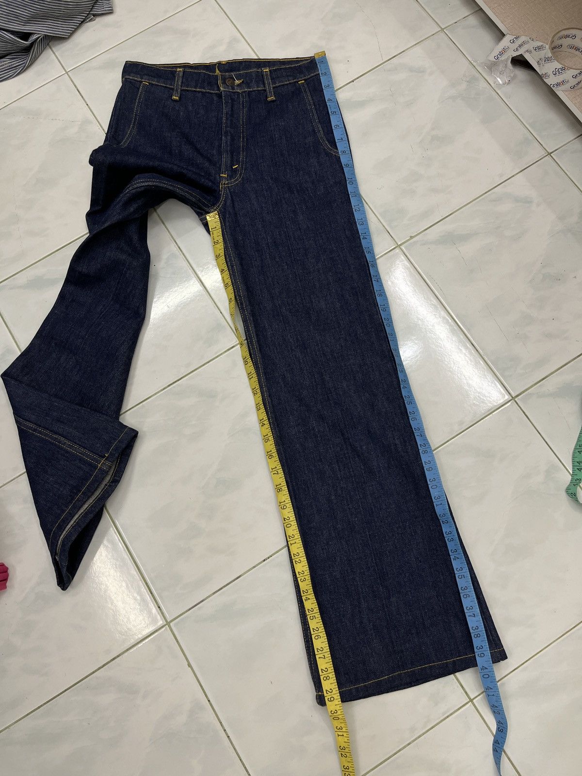 Levi's 🔥🔥🔥VTG 70’s LEVIS FRESH PRODUCE FLARED DENIM Size 28" / US 6 / IT 42 - 19 Thumbnail