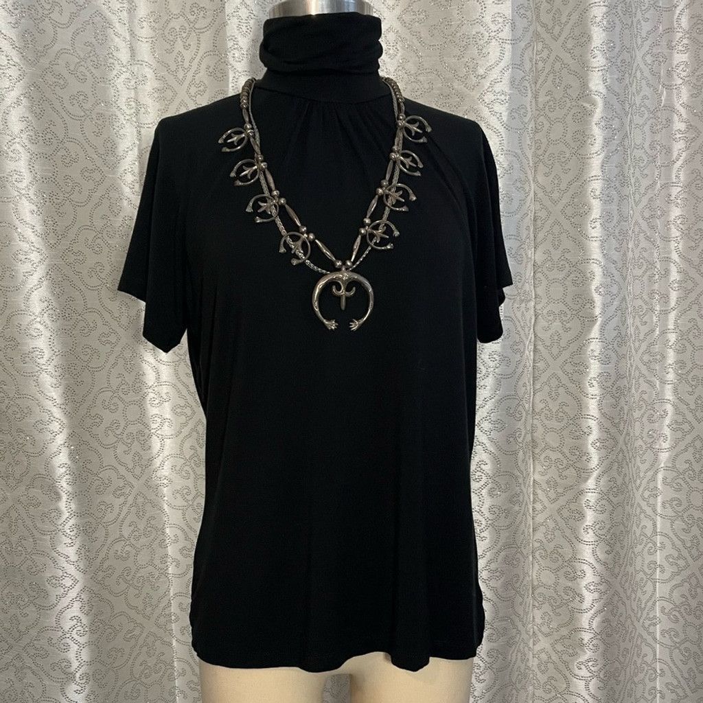Eddie Bauer Eddie Bauer black short sleeve turtleneck Size L / US 10 / IT 46 - 1 Thumbnail