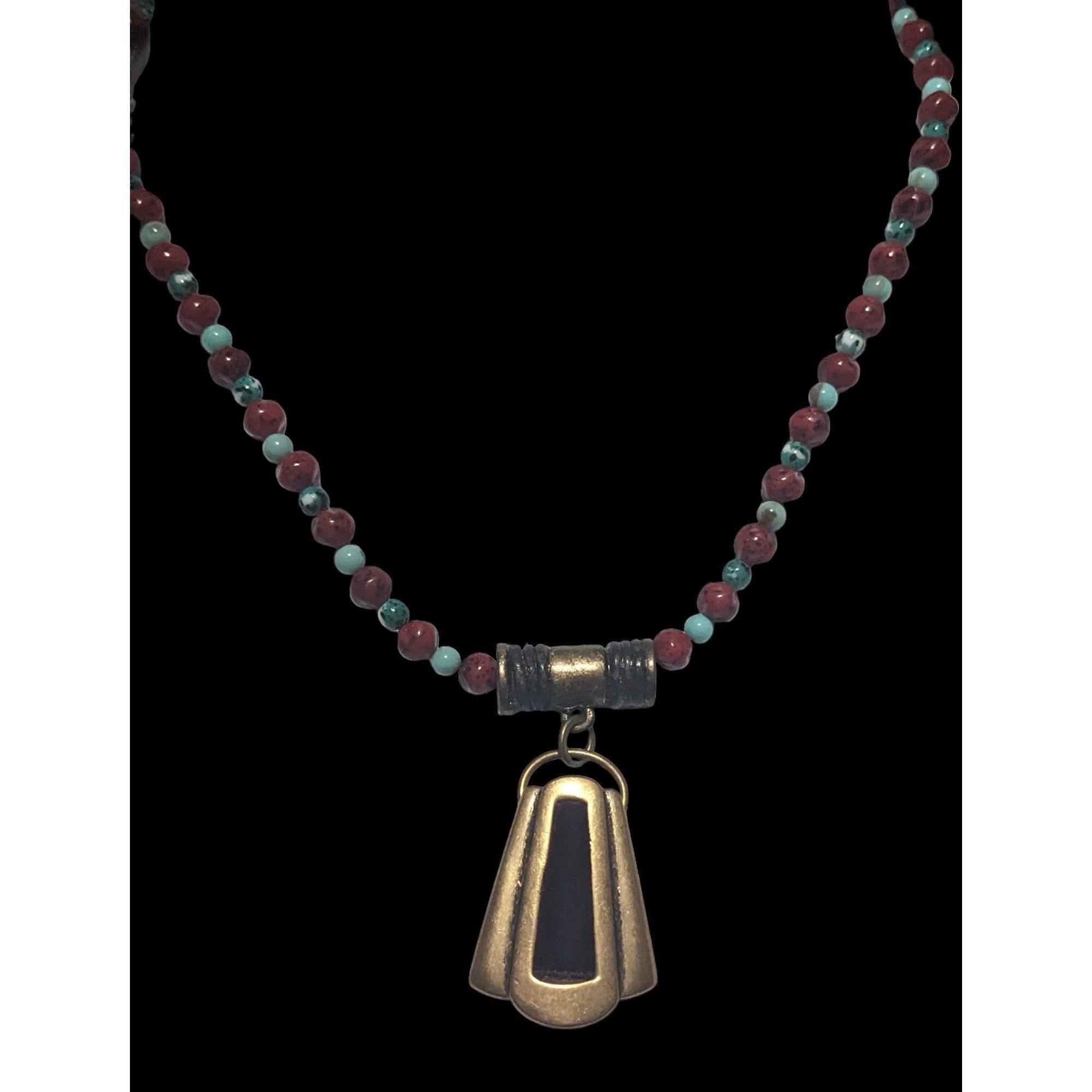 Chicos Chico's Vintage Velvet Beaded Pendant Necklace Size ONE SIZE - 3 Thumbnail