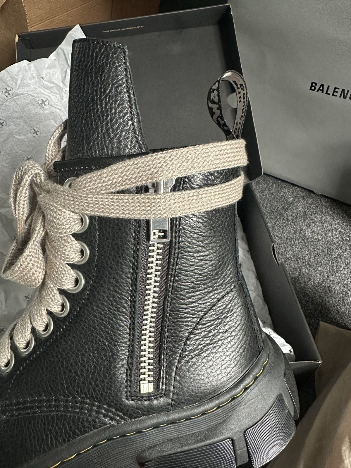 Dr. Martens × Rick Owens Brand New Dr. Martens x Rick Owens 1460 Black Boots Size US 9 / EU 42 - 10 Thumbnail