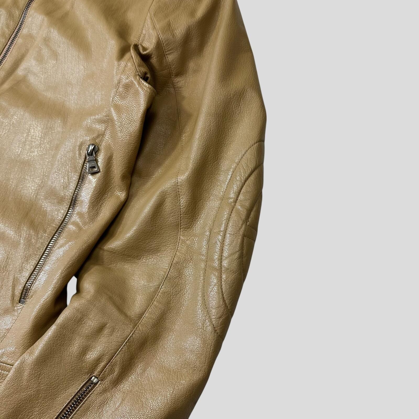 Prada Prada SS00 Leather Articulated Elbow Detailed Moto Jacket M Size US M / EU 48-50 / 2 - 11 Thumbnail