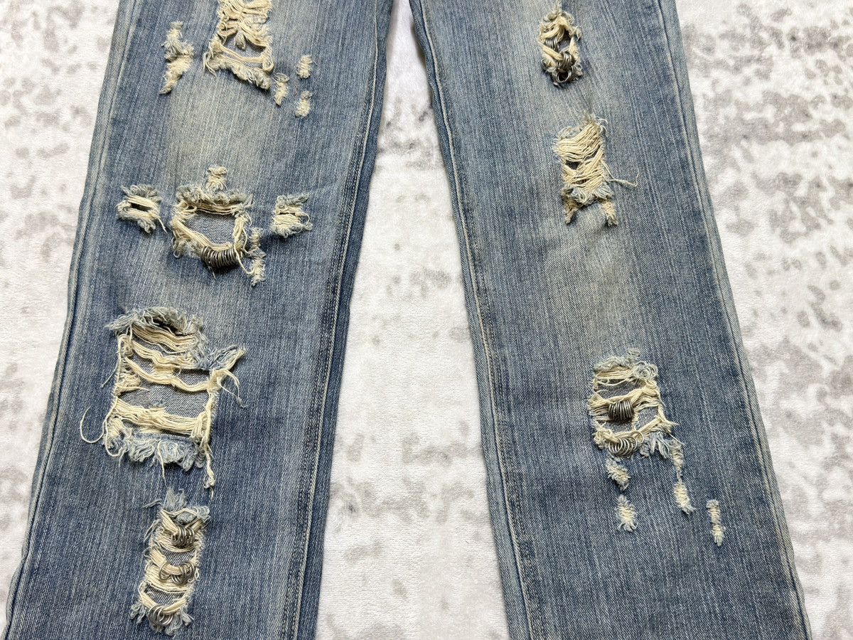 If Six Was Nine Hit Project Distressed Ring Hardware Light Wash Grunge Denim Size US 30 / EU 46 - 6 Thumbnail