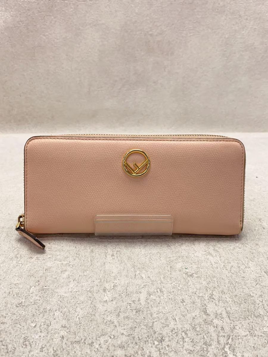Fendi Fendi F Leather Long Wallet Pink Size ONE SIZE - 1 Thumbnail