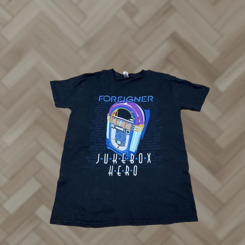 Gildan Foreigner Jukebox Hero World Tout T Shirt M Music Rock Band Merch #7135 Size US M / EU 48-50 / 2 - 1 Thumbnail