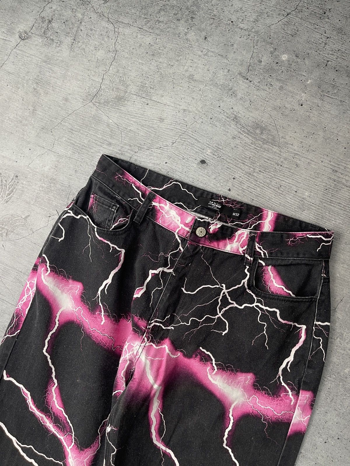 Hypebeast Jaded London Jeans Red Lightning Skate Baggy Y2K Hype Al Size US 32 / EU 48 - 6 Thumbnail