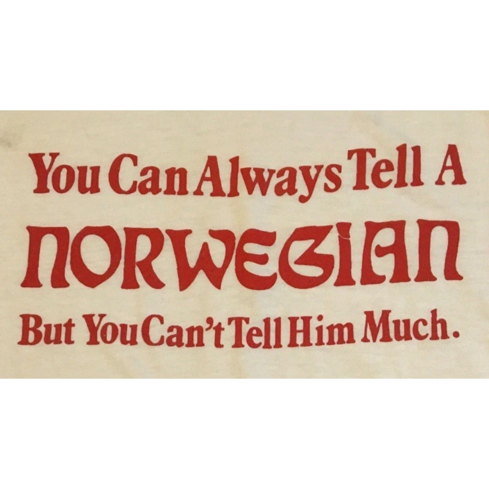 Vintage VINTAGE You Cant Tell A Norwegian Much Faded Distress Shirt M Funny Joke Grunge Nike? Size US M / EU 48-50 / 2 - 2 Thumbnail