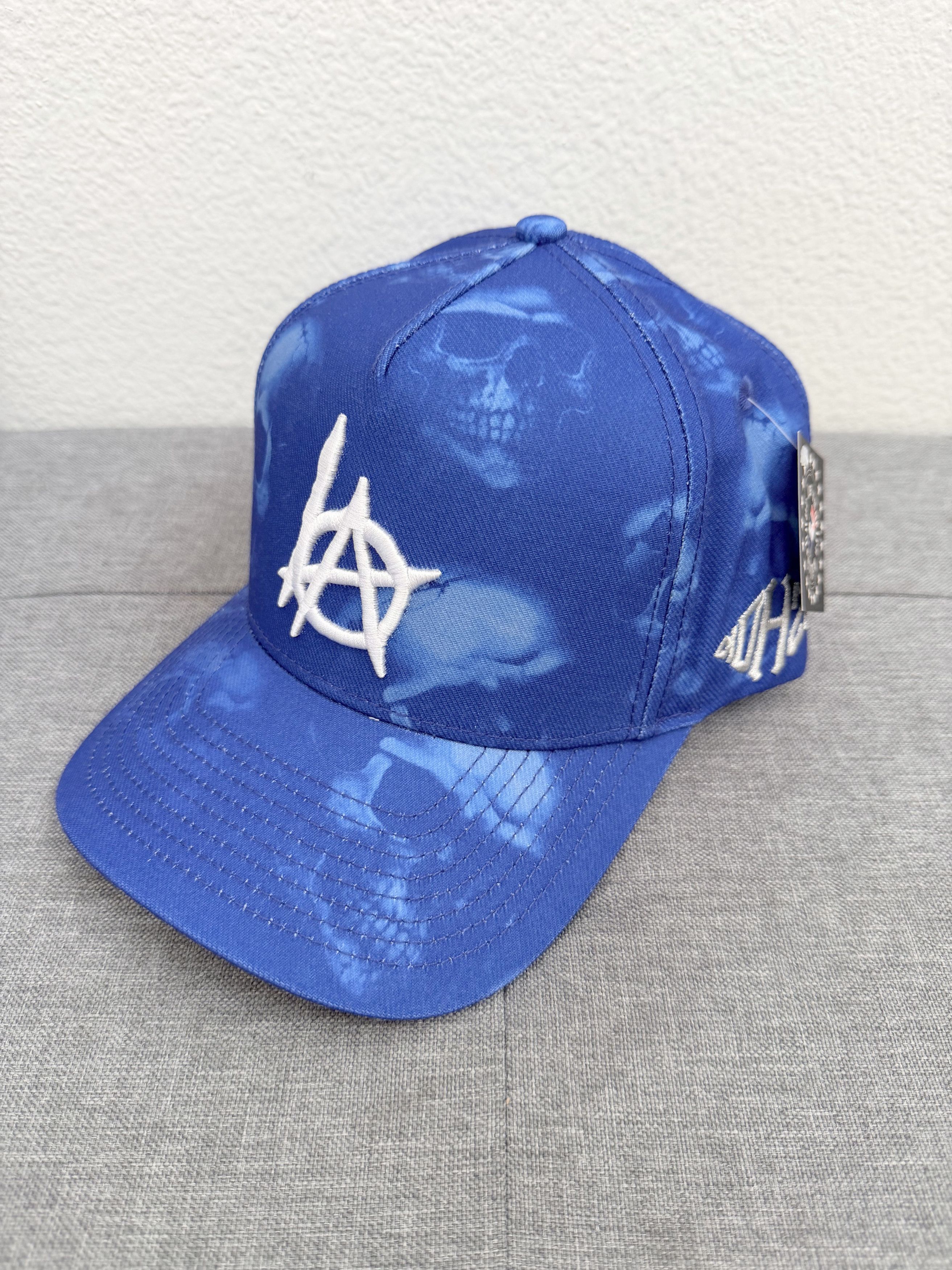 Other KTH Kill The Hype SnapBack Hat Blue Skull Print Size ONE SIZE - 2 Thumbnail