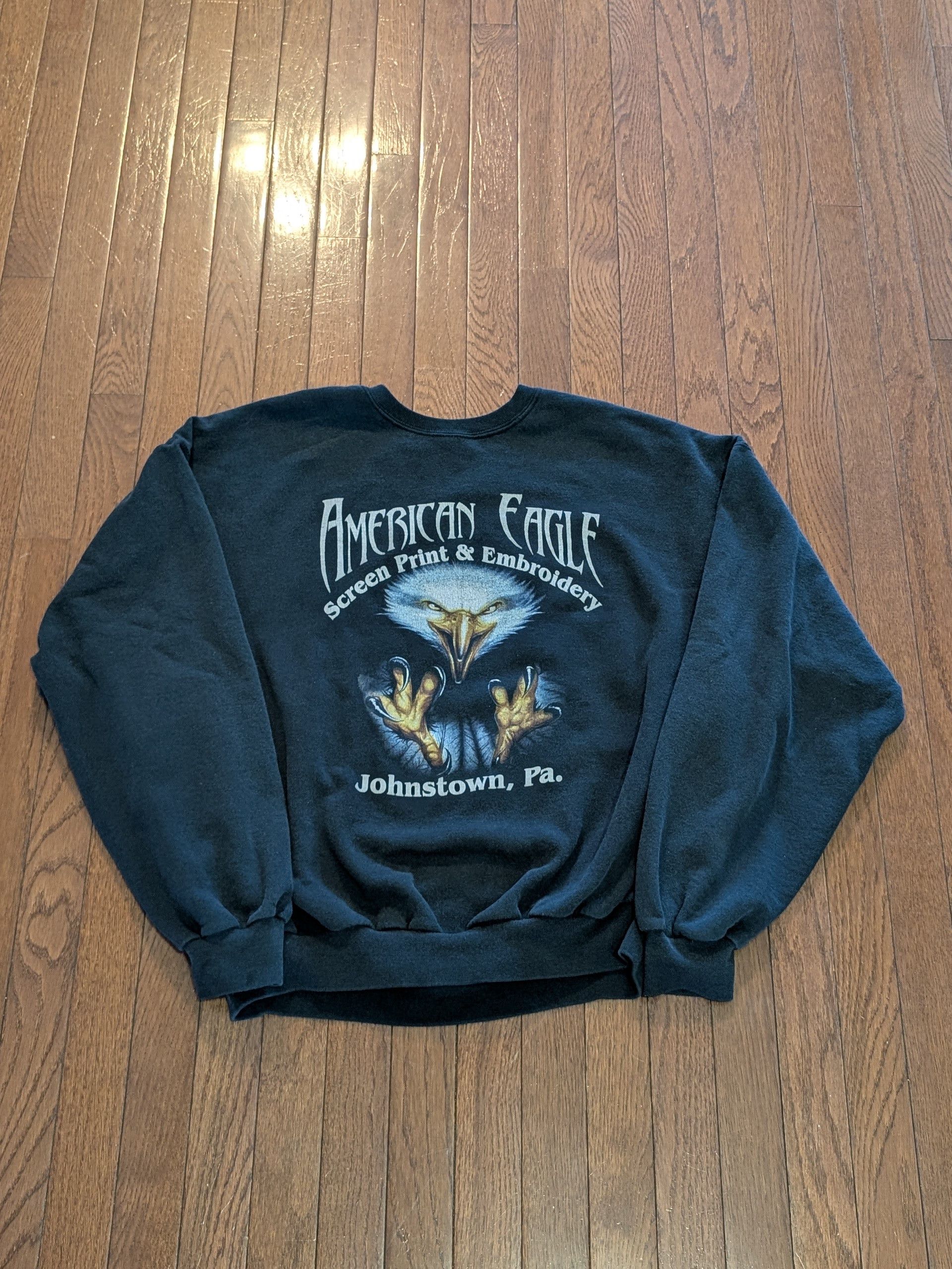 Jerzees American Eagle Screen Print (3D Emblem Style) Crewneck XL Size US XL / EU 56 / 4 - 1 Thumbnail