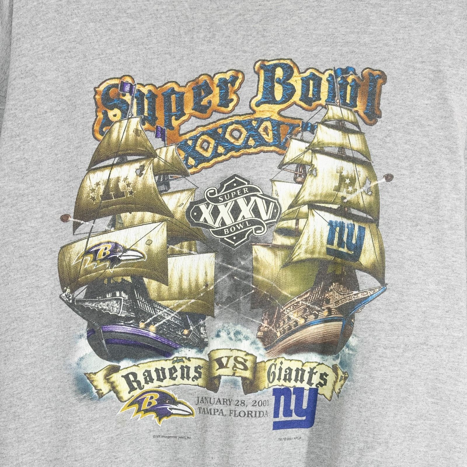 Vintage Vintage 2001 Super Bowl Ravens T Shirt Mens XL - Long Sleeve Size US XL / EU 56 / 4 - 3 Thumbnail