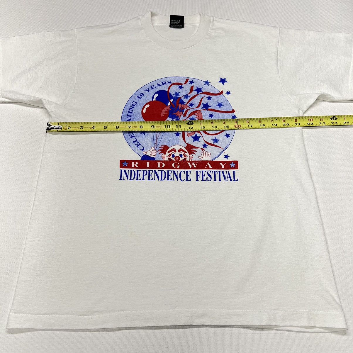 Other VTG Clown Circus Tee Shirt White Independence Single Stitch Size US XL / EU 56 / 4 - 17 Thumbnail