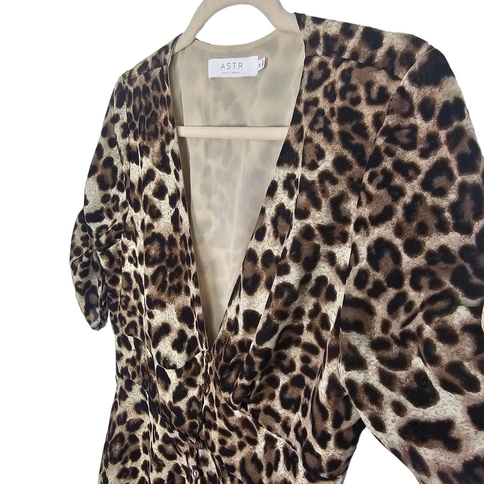 ASTR The Label ASTR The Label Womens Leopard Print Midi Dress Sz M Mob Wife Size M / US 6-8 / IT 42-44 - 5 Thumbnail