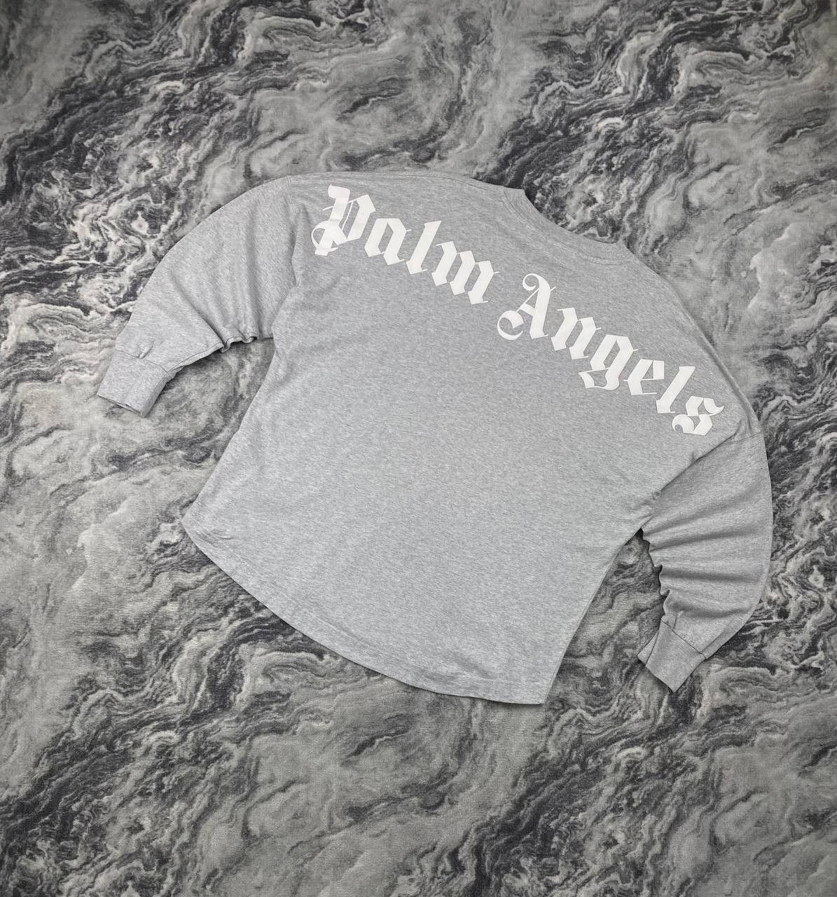 Palm Angels Palm Angels Big Logo Long Sleeve T-Shirt Men Size S Gray Size US S / EU 44-46 / 1 - 1 Thumbnail