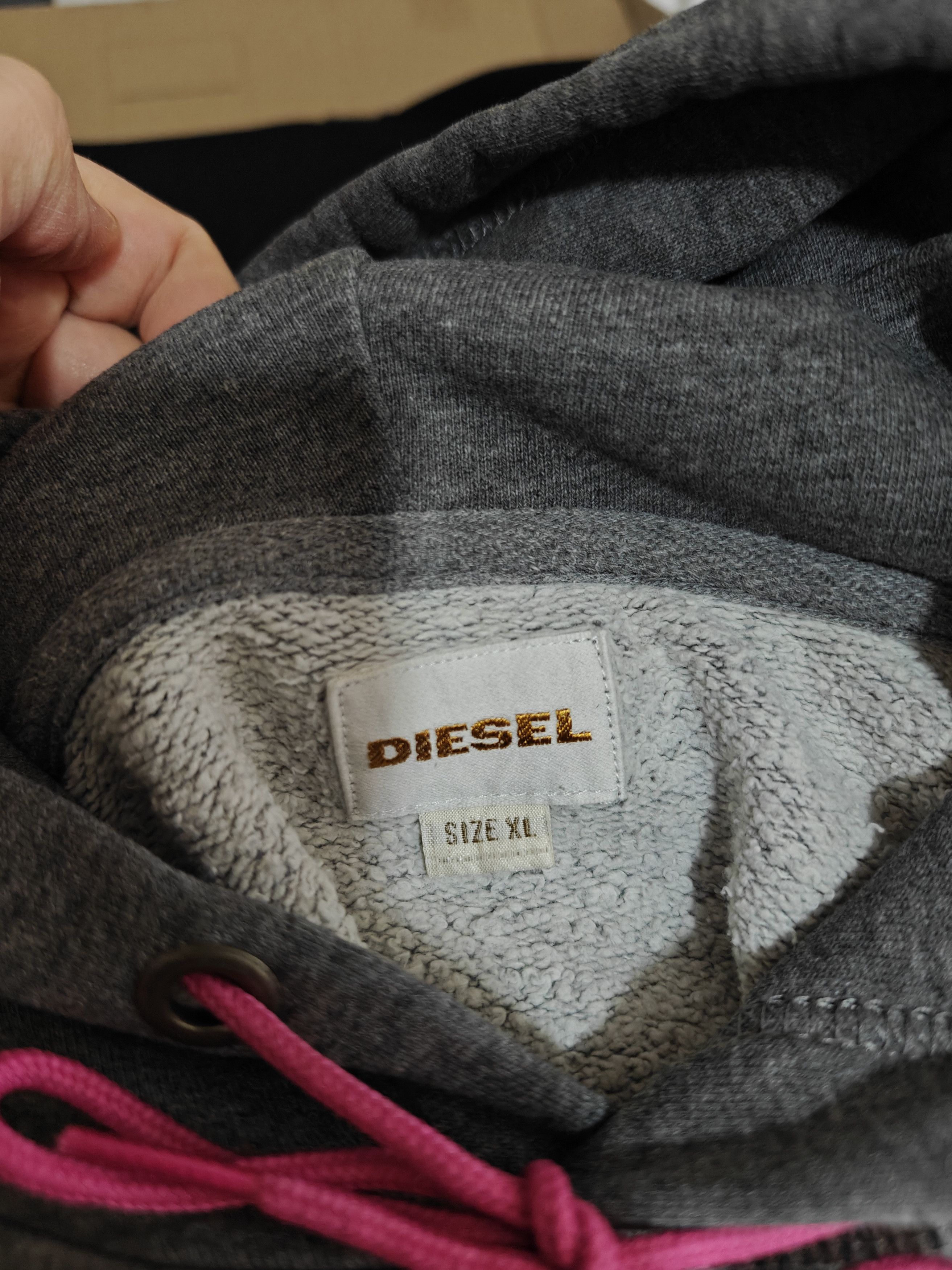 Diesel Diesel Industry Hoodie Gray Pullover Girl Print size XL Size US XL / EU 56 / 4 - 9 Thumbnail