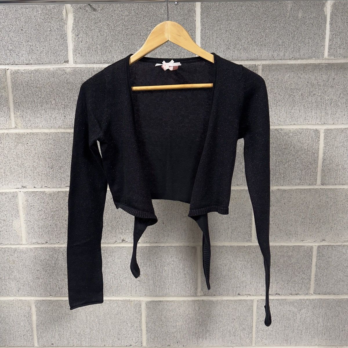 Vintage Metallic Cropped Tie Longsleeve Knit Shirt ERD Grunge Size XS / US 0-2 / IT 36-38 - 5 Thumbnail