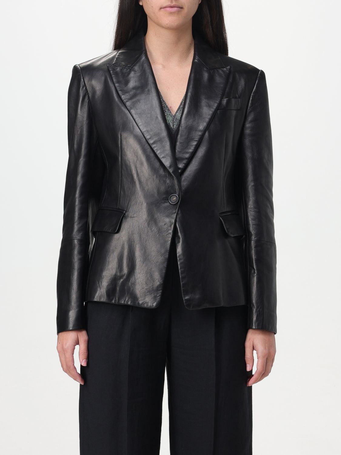 image of Brunello Cucinelli Blazer Woman Black, Women's (Size XL)