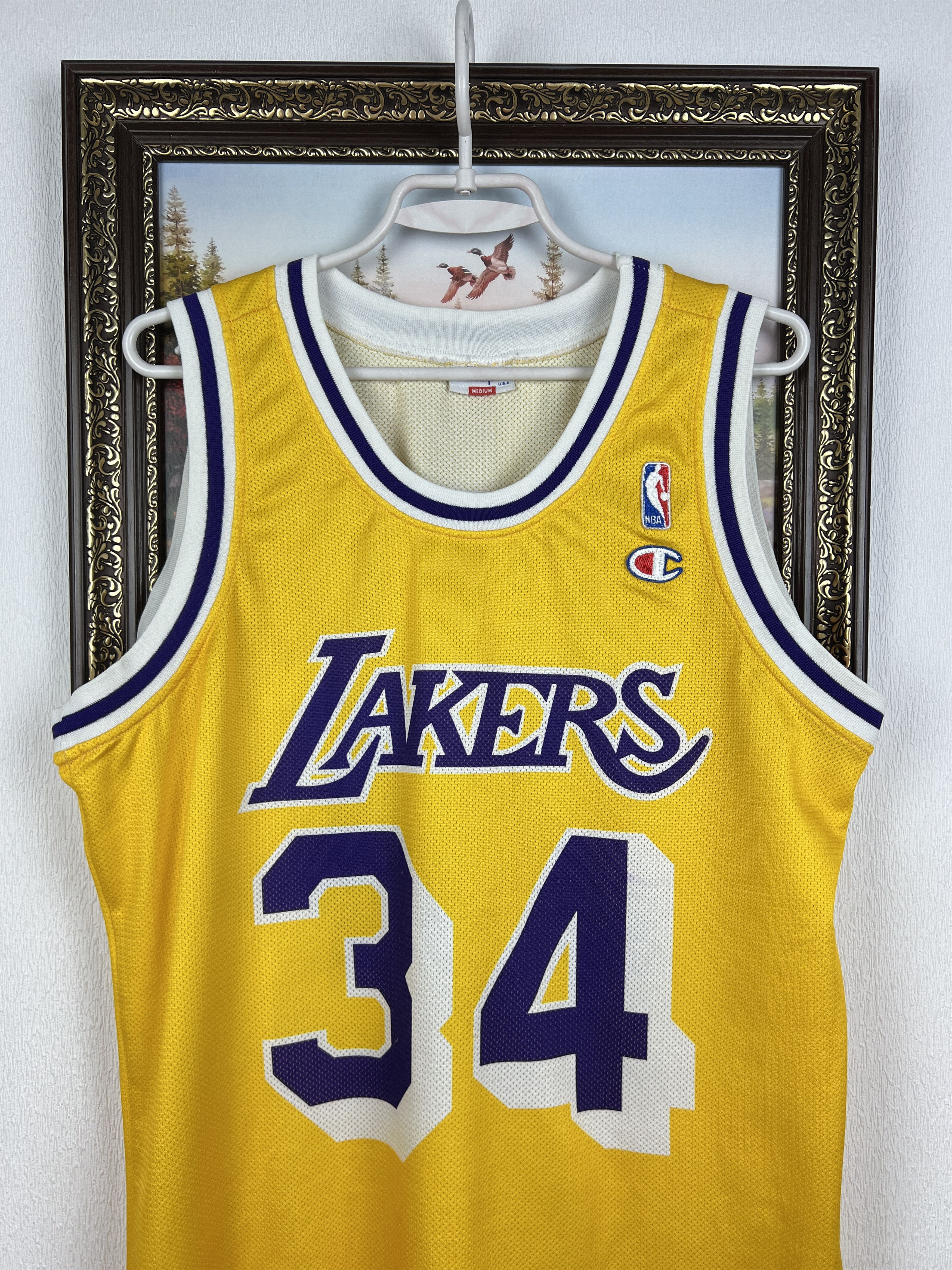 Champion Vintage 90's Los Angeles Lakers NBA Jersey Shirt Trikot Size US M / EU 48-50 / 2 - 2 Thumbnail
