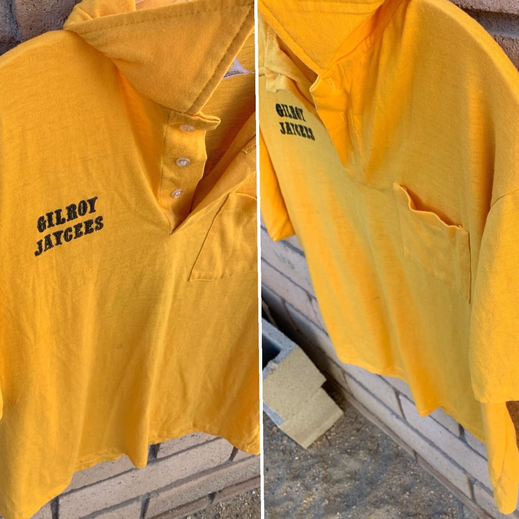 Vintage VINTAGE Swingster Polo Shirt XL Yellow Graphic Union Made UK California 83 90s Mens Shirt Size US XL / EU 56 / 4 - 6 Thumbnail