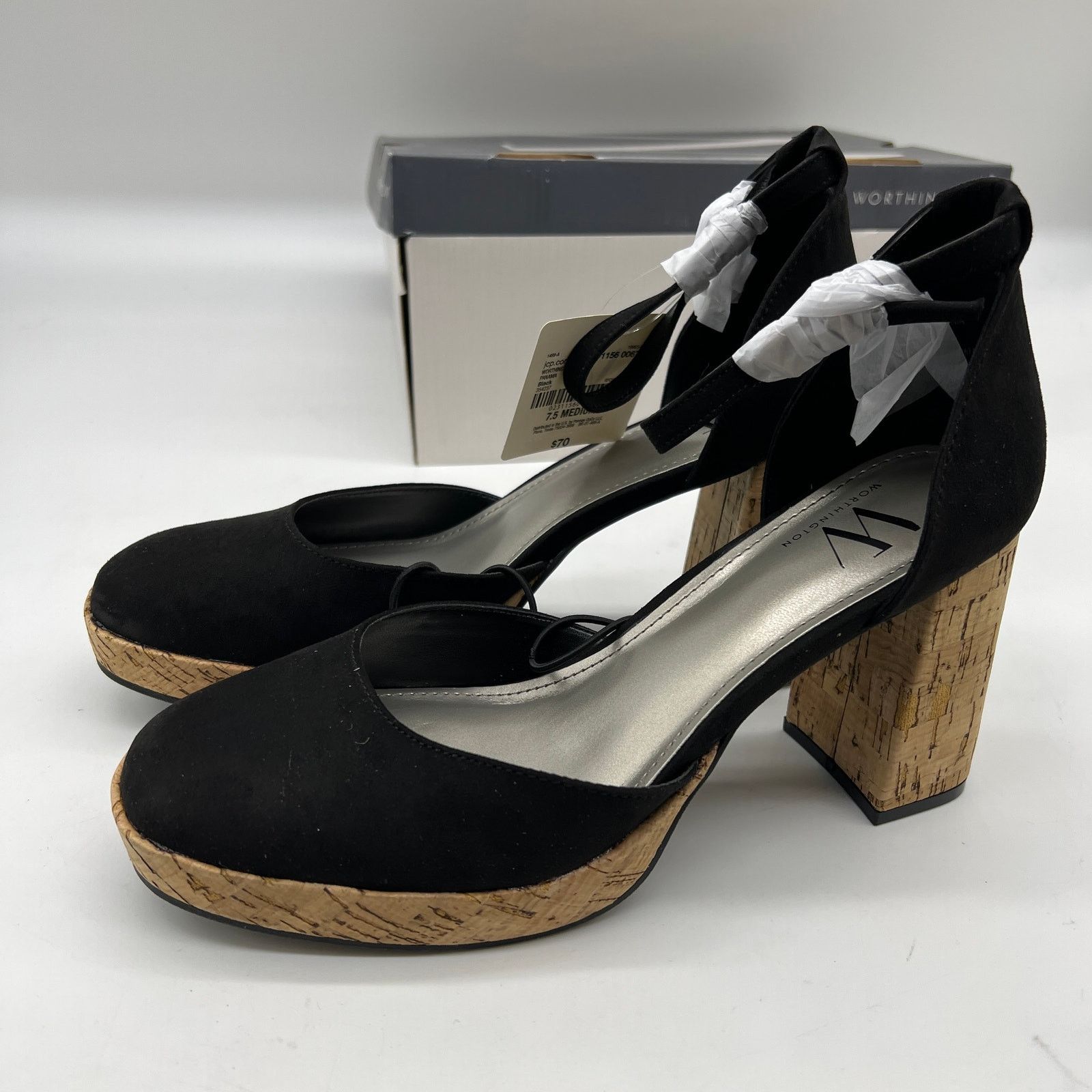 Other Worthington Womens Panama Block Heel Pumps 7.5 Size US 7.5 / IT 37.5 - 4 Thumbnail