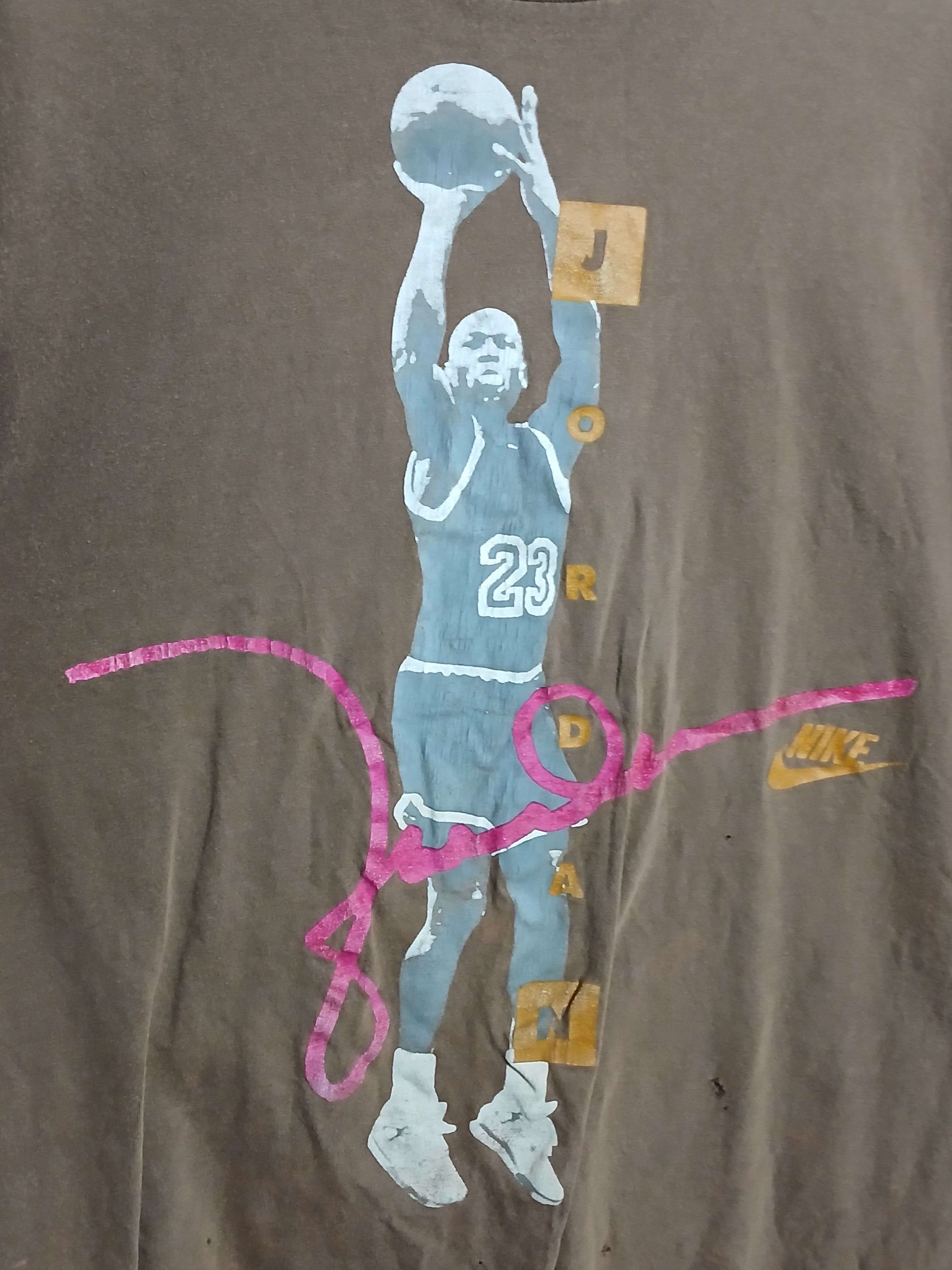 Nike × Vintage Vintage Nike Jordan T-Shirt Size US L / EU 52-54 / 3 - 3 Thumbnail