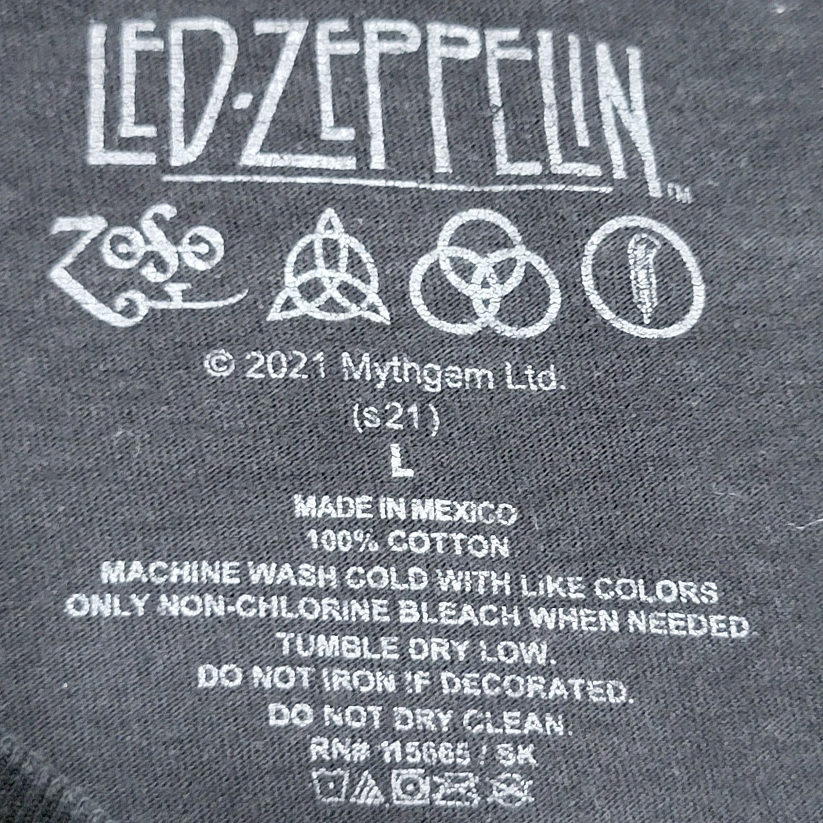 Led Zeppelin Led Zeppelin Black Unisex Tee "USA 1977" - Size Large Size US L / EU 52-54 / 3 - 4 Thumbnail