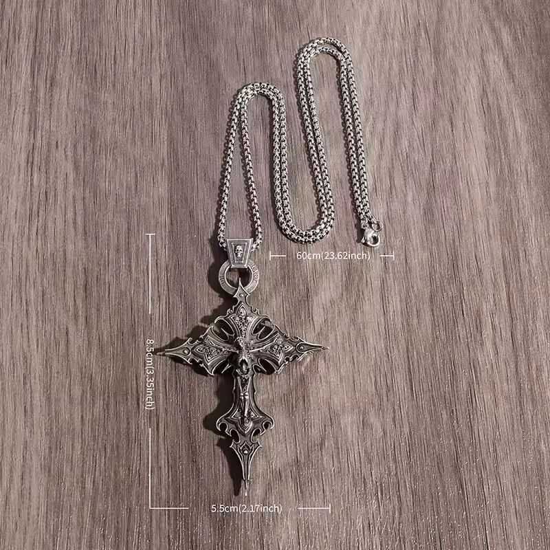 Jewelry Gothic Vintage Cross Skeleton Necklace Size ONE SIZE - 5 Thumbnail