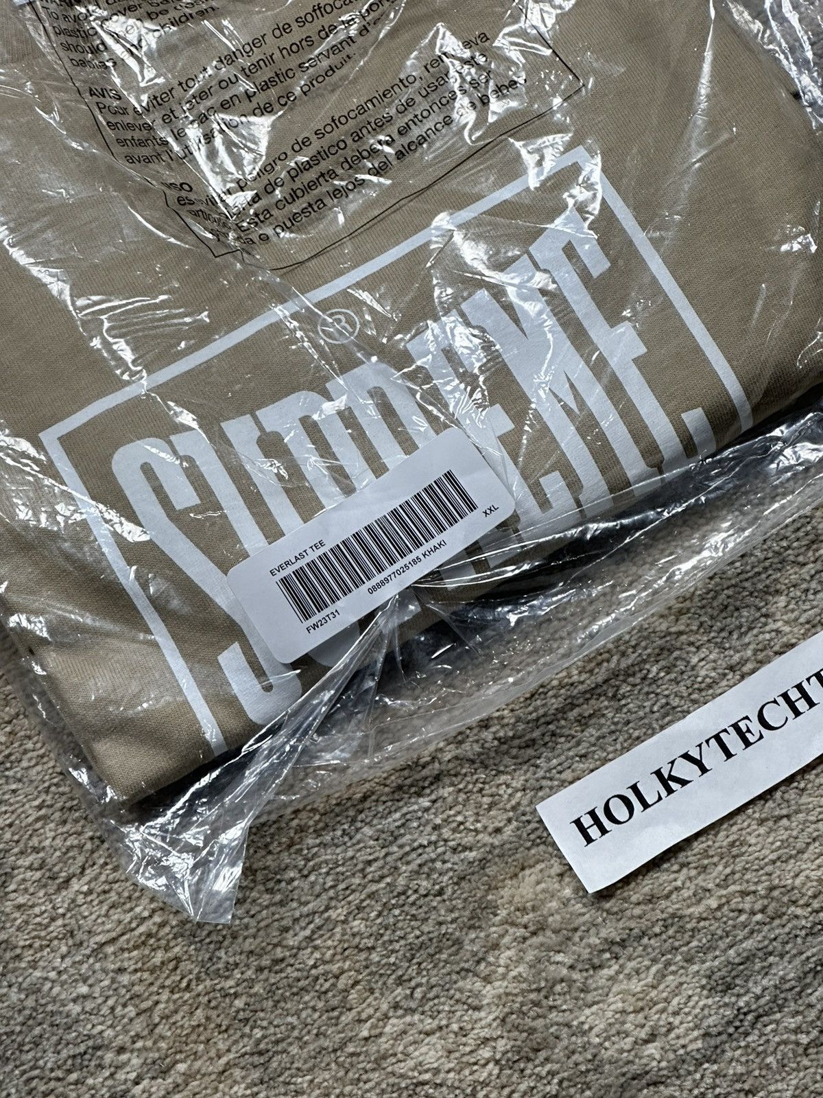 Supreme Supreme Warm Up Tee - Khaki - XXL - FW23 Size US XXL / EU 58 / 5 - 3 Thumbnail