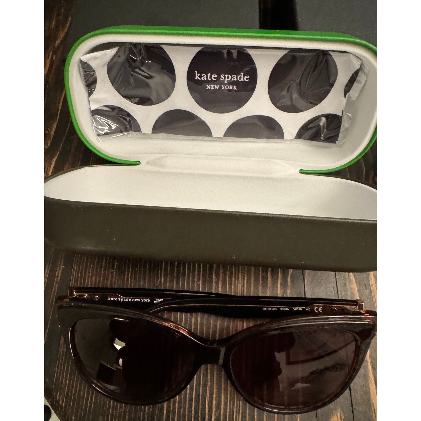 Kate Spade Kate Spade Brown Pattern 56mm Daesha Cat Eye Sunglasses Size ONE SIZE - 3 Thumbnail